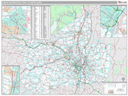 Albany-Schenectady-Troy Wall Map Premium Style